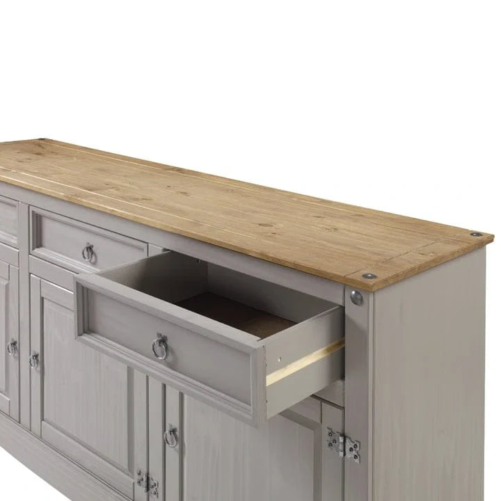Credenza buffet in legno da 65, stile rustico - collezione Corona