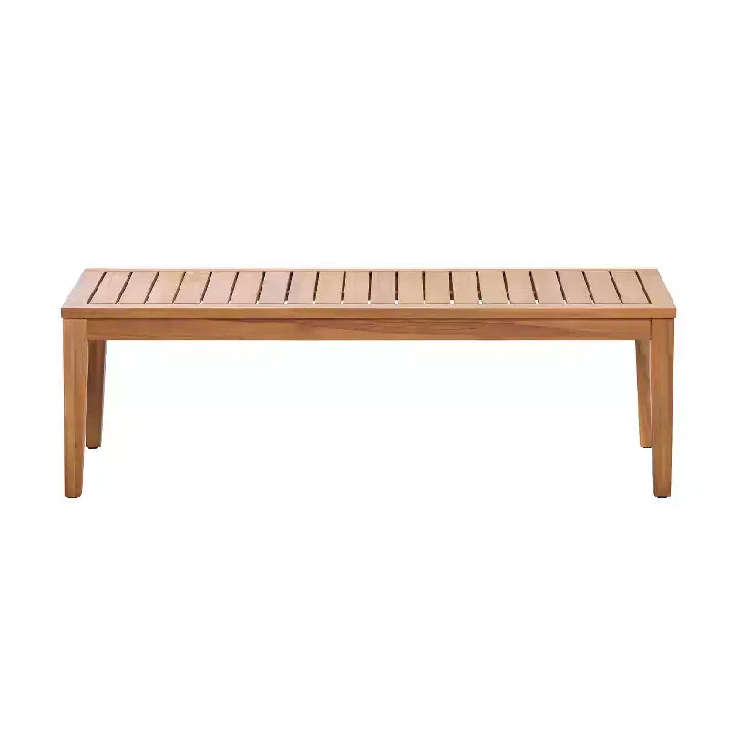 Ensemble de salon de jardin 4/5 pièces en bois d’acacia ModernLuxe, salon d’extérieur avec table basse pour porche/jardin/balcon