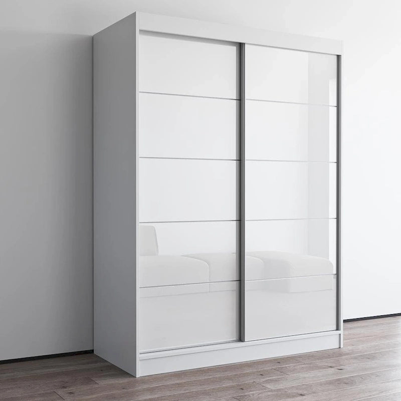 Armoire moderne à 2 portes à fini très brillant Aria