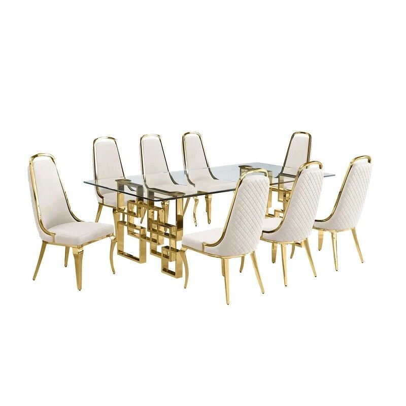 Ensembles de salle à manger avec grande table en verre de Best Quality Furniture
