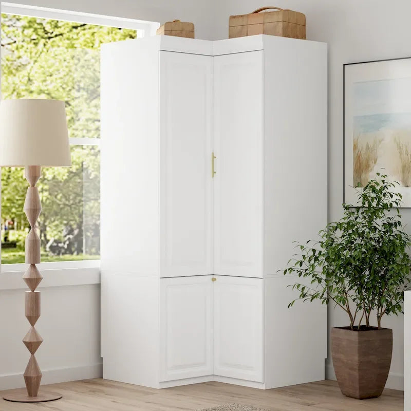 Kleiderschrank mit Kleiderstange und 4 Schubladen, viel Stauraum
