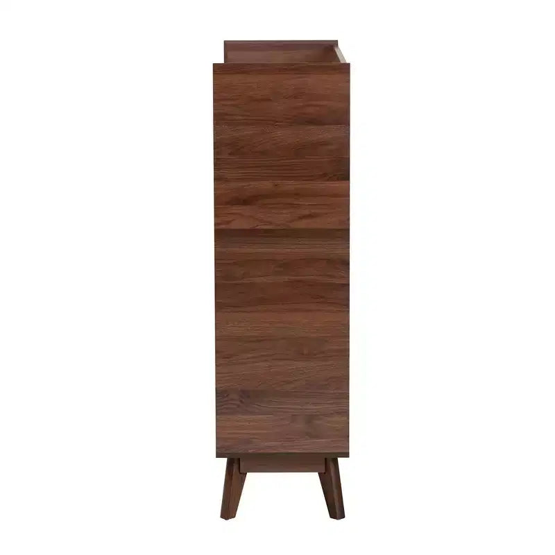 Schuhschrank Delaire im Mid-Century-Modern-Stil, Nussbaumholzoptik