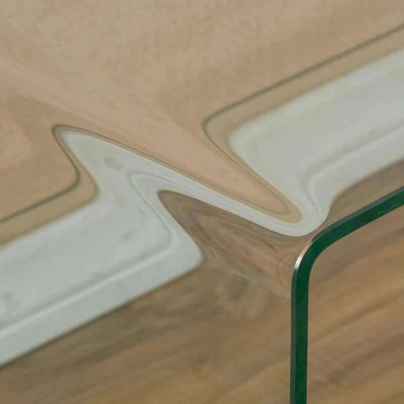Meuble TV transparent de 39.37 avec dos ouvert et étagère en verre pour téléviseurs jusqu’à 39