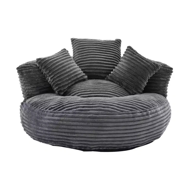 Sitzsacksofa für Erwachsene und Kinder, übergroßer Cord-Sitzsack mit 3 Kissen und Armlehnen für Wohnzimmer und Schlafzimmer - ModernLuxe