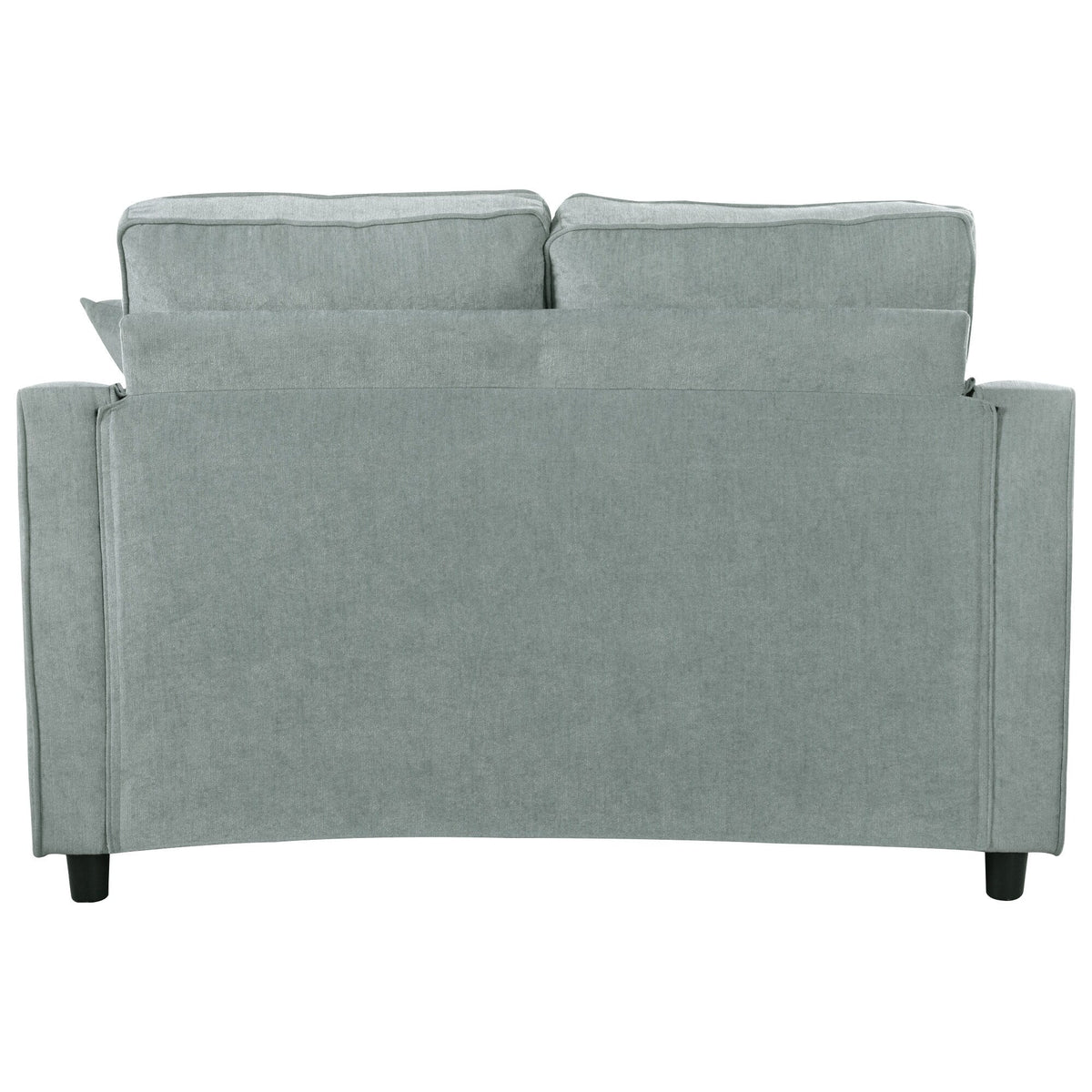 Chaiselongue-Schlafsofa aus Chenille, gepolstertes Sofa mit gesteppter Rückenlehne und 2 abnehmbaren Kissen für das Wohnzimmer