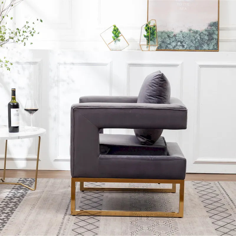 Fauteuil d’appoint contemporain rembourré Lenola de Roundhill Furniture