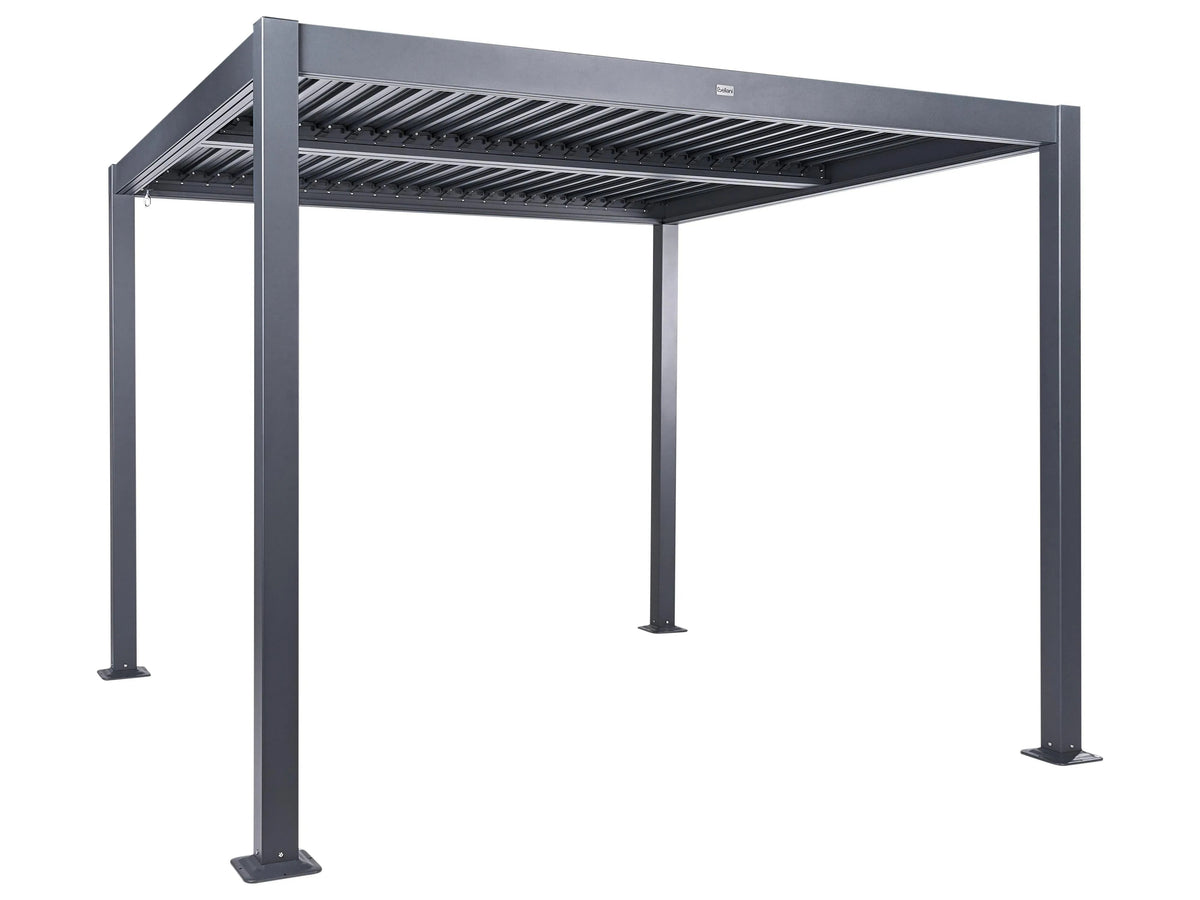 Gazebo en métal 296 cm 296 cm noir