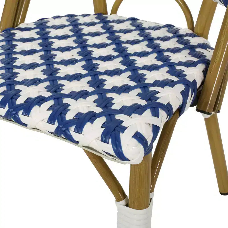 Sedie da bistrot Baron di Christopher Knight Home con rattan intrecciato e struttura in alluminio (set di 4)
