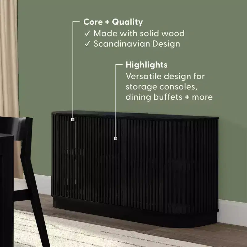 Plank+Beam Contour dressoir van massief hout met 3 deuren, tv-meubel van 59 voor de woonkamer