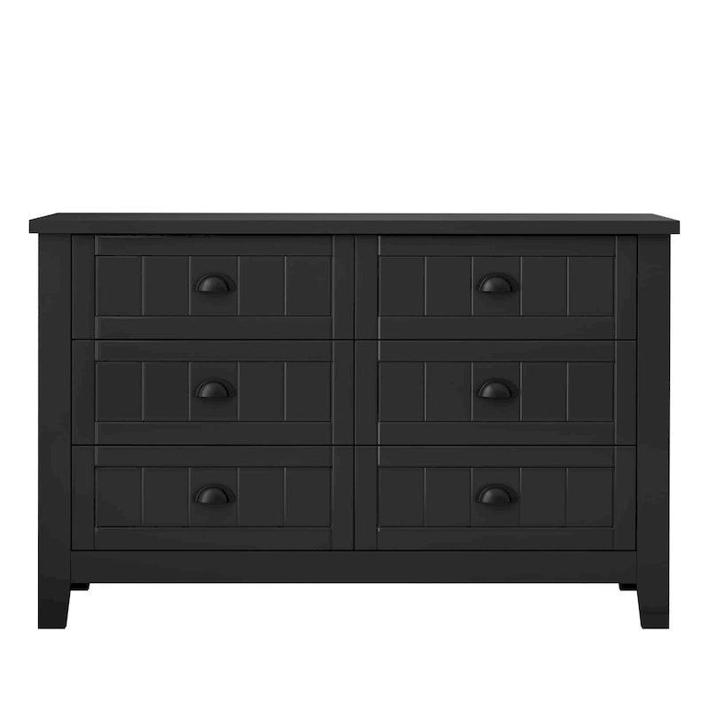 Retro Shell-Handle Bedroom Drawer Dresser Storage Cabinet