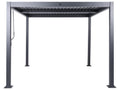 Gazebo en métal 296 cm 296 cm noir