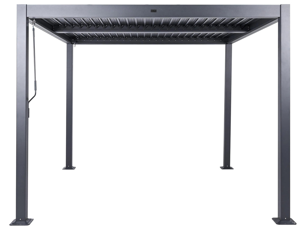 Gazebo en métal 296 cm 296 cm noir