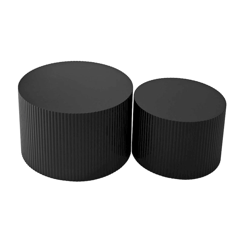 Couchtisch-Set mit geschwungenem Streifenmuster