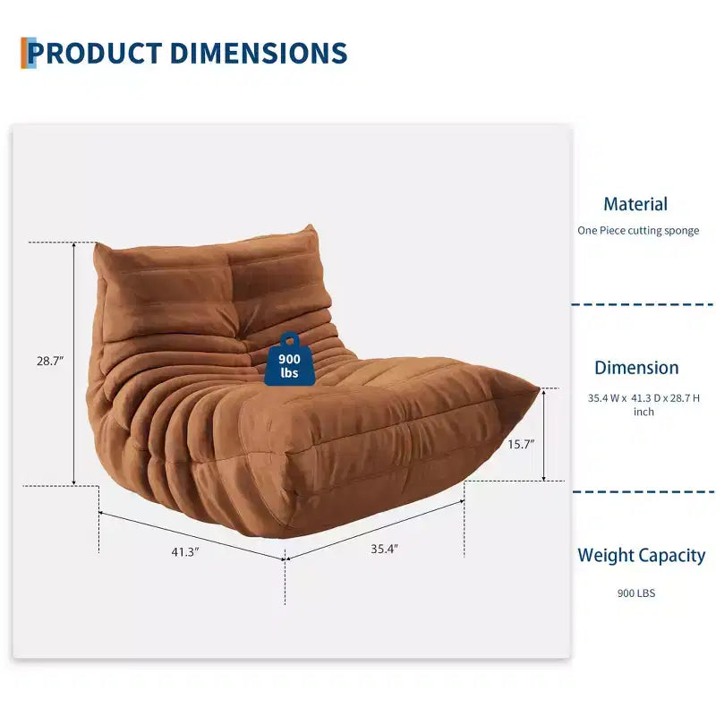 Modulares Ecksofa, Togo-Sofa mit tiefer Sitzfläche