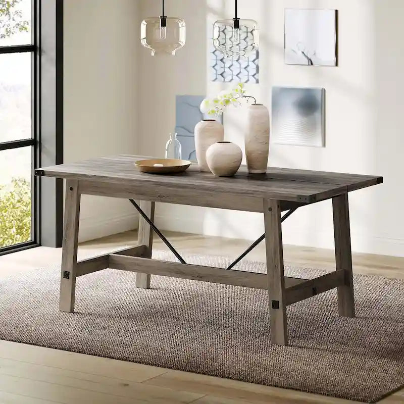 Rustic Modern Kitchen Dining Table for 6 People