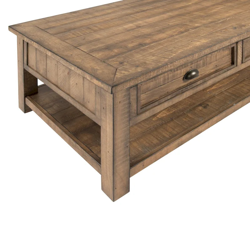 The Gray Barn Downington Couchtisch aus Massivholz mit 2 Schubladen
