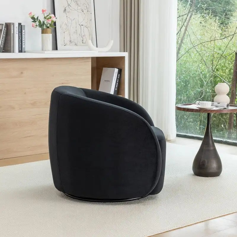 Moderne draaibare fauteuil met kuipvormige zitting