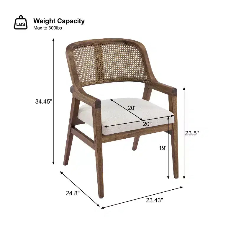 Ensemble de salle à manger extensible 5 pièces en bois moderne du milieu du siècle Christopher Knight Home Bennett avec table et 4 chaises rembourrées à dossier en cannage