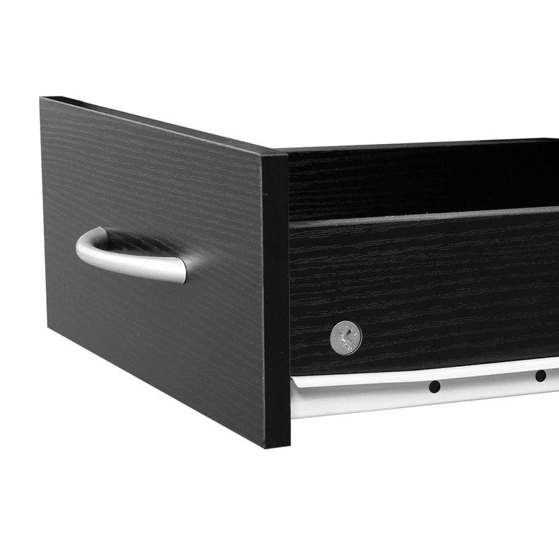 Hochschrank, Badezimmerschrank zur Wandmontage, schwarz