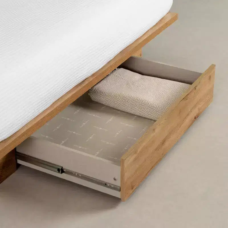 Letto con base a piattaforma South Shore Nordik Oak, matrimoniale/queen