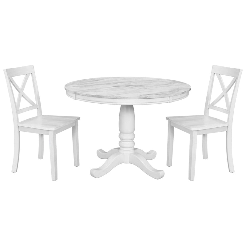 Eetkamertafel met stoelen, set van 5 stuks voor 4 personen