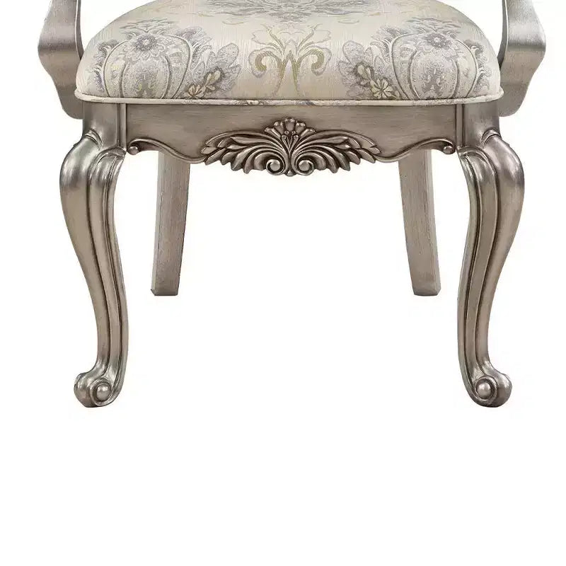Chaise de salle à manger Ariadne en velours, finition platine antique, 23.25 - Acme Furniture