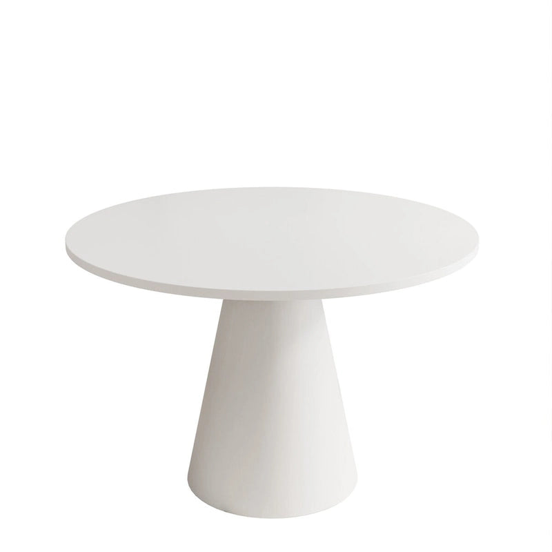 Retro Round Dining Table for 4 with Frustum Legs