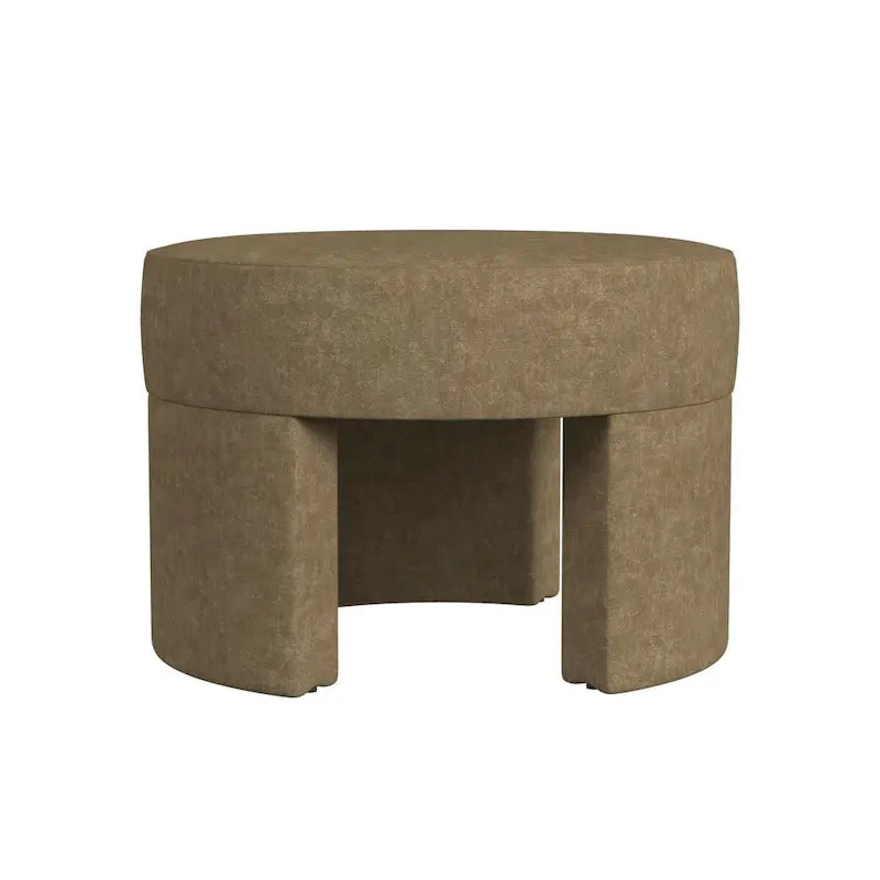 Versatile Modern Cream Boucle Upholstered Ottoman Footstool Side Table