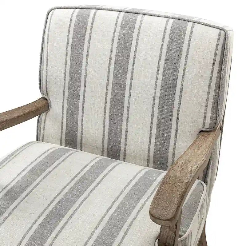 Set di 2 poltrone da fattoria in poliestere Rinaldo con gambe in legno massello di HULALA HOME