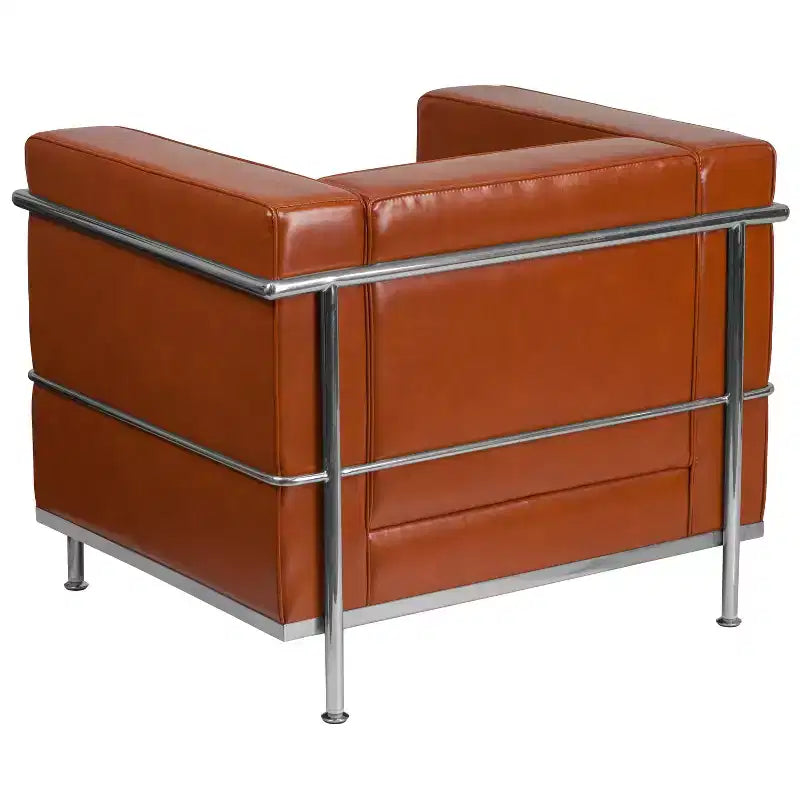 Emma and Oliver eigentijdse stoel van LeatherSoft met dubbel buisframe