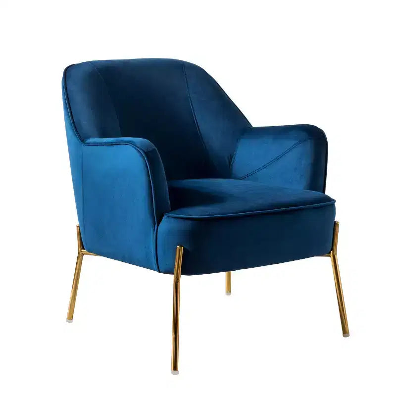 Odo comfortabele accentfauteuil van fluweel voor de woonkamer, met gestoffeerde, gevoerde zitting, set van 2 | Karat Home