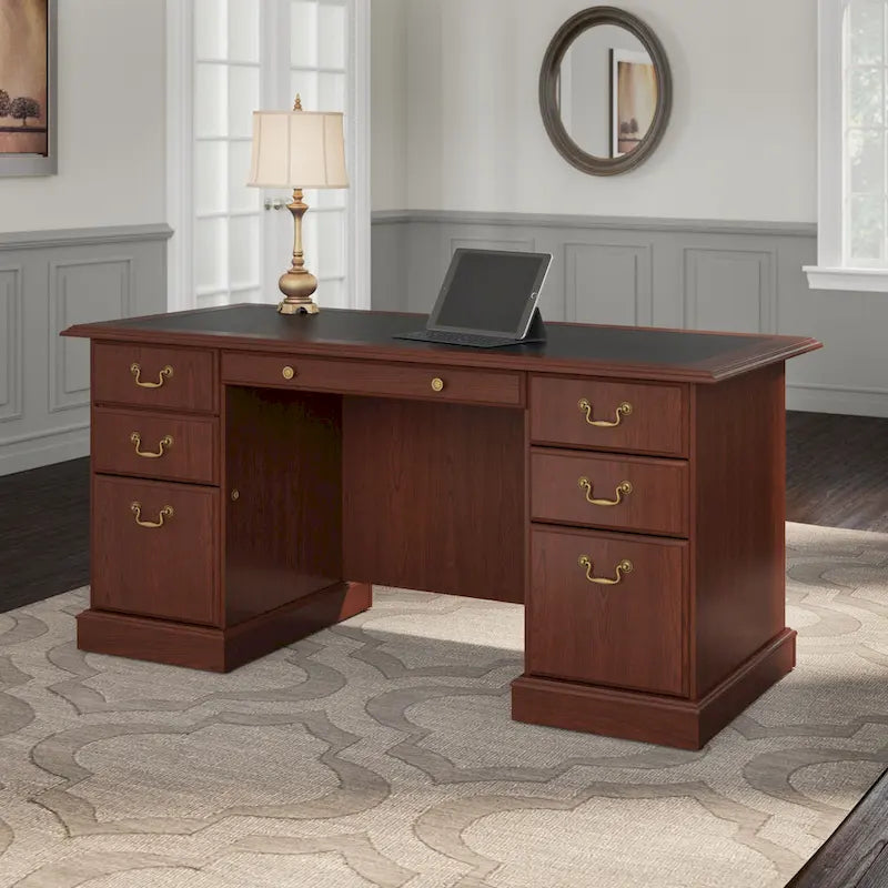 Bush Furniture Saratoga directiebureau met laden en opbergruimte