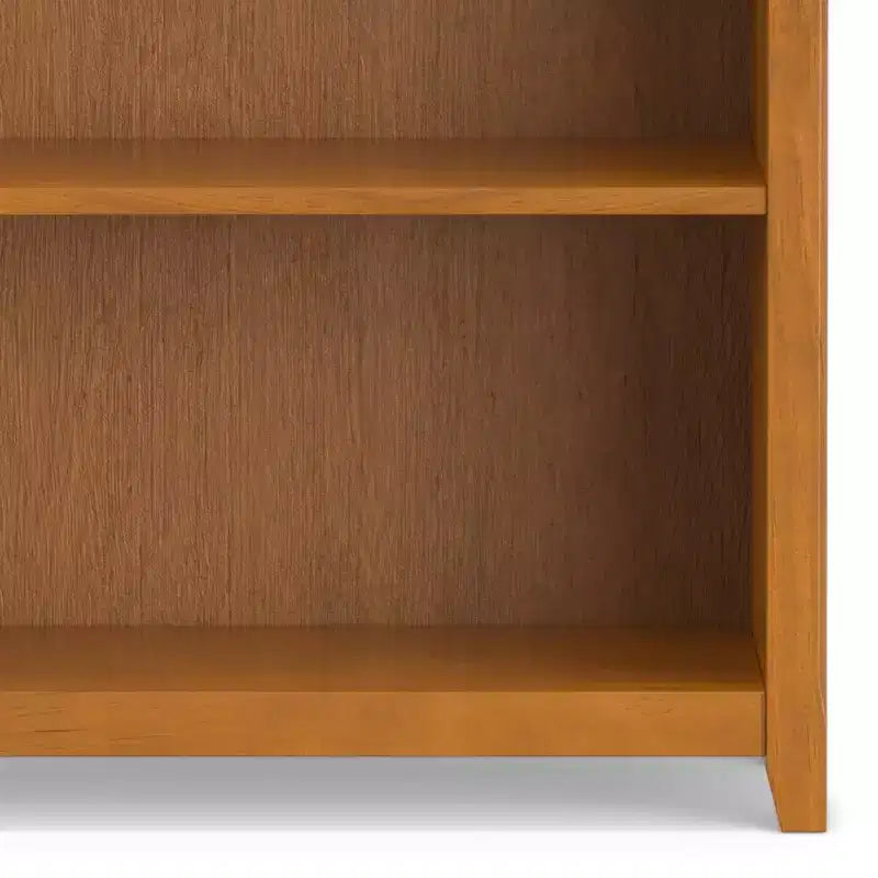 70-Zoll-Bücherregal aus massivem Holz mit fünf Fächern - lackierte Kiefer, 4 verstellbare Einlegeböden