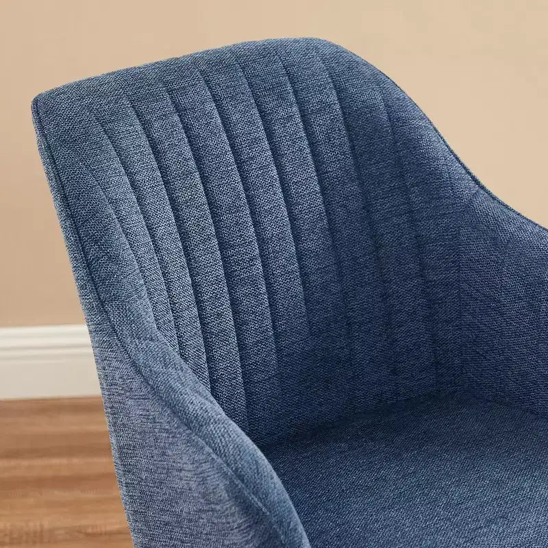 Art Leon comfortabele draaibare fauteuil van stof met poten van massief eikenhout