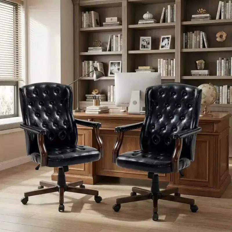Sedia da ufficio direzionale con design a schienale alto e funzione girevole per l'ufficio domestico