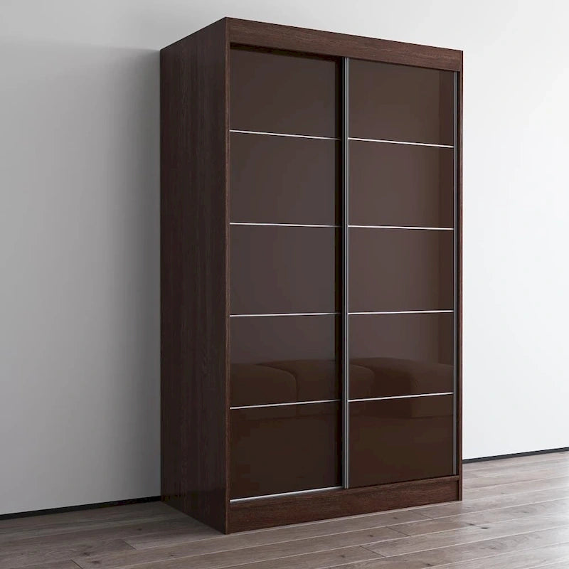 Armoire moderne à 2 portes à fini très brillant Aria