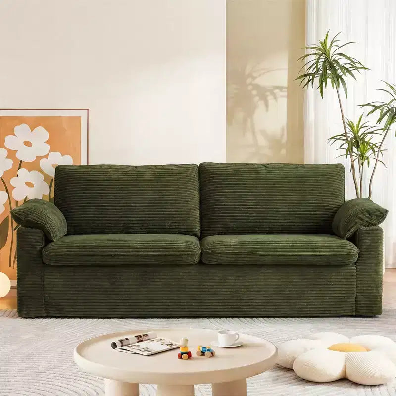 Divanetto a due posti Dyonery 86 Cloud, seduta profonda e cuscini con braccioli larghi, struttura robusta, design ergonomico traspirante