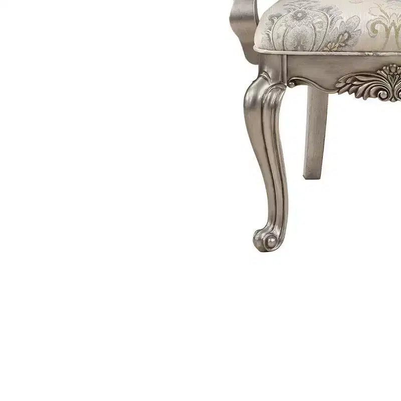 Chaise de salle à manger Ariadne en velours, finition platine antique, 23.25 - Acme Furniture
