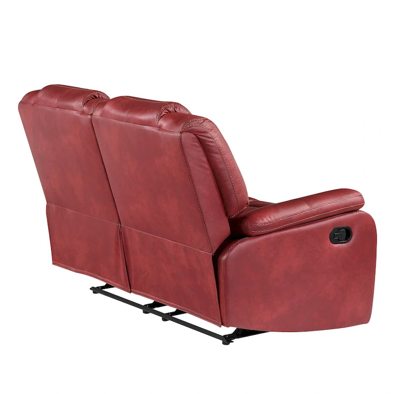 Steve Silver Kameryn handmatig verstelbare loveseat van imitatieleer