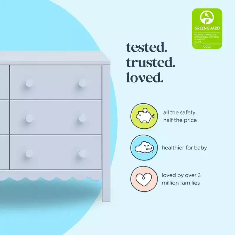 Kommode mit Muschelform und 6 Schubladen
