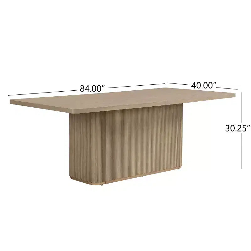 Ensemble de salle à manger moderne Yutthana de 7 pièces en bois et métal avec chaises rembourrées