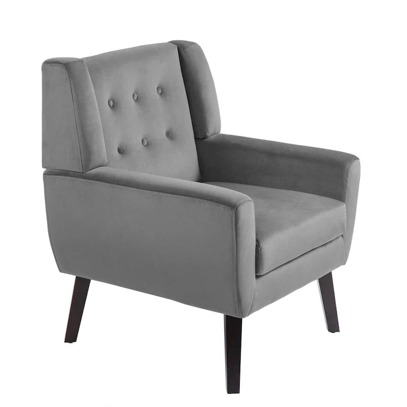 Set van 2 fluwelen fauteuils met armleuningen voor de woonkamer