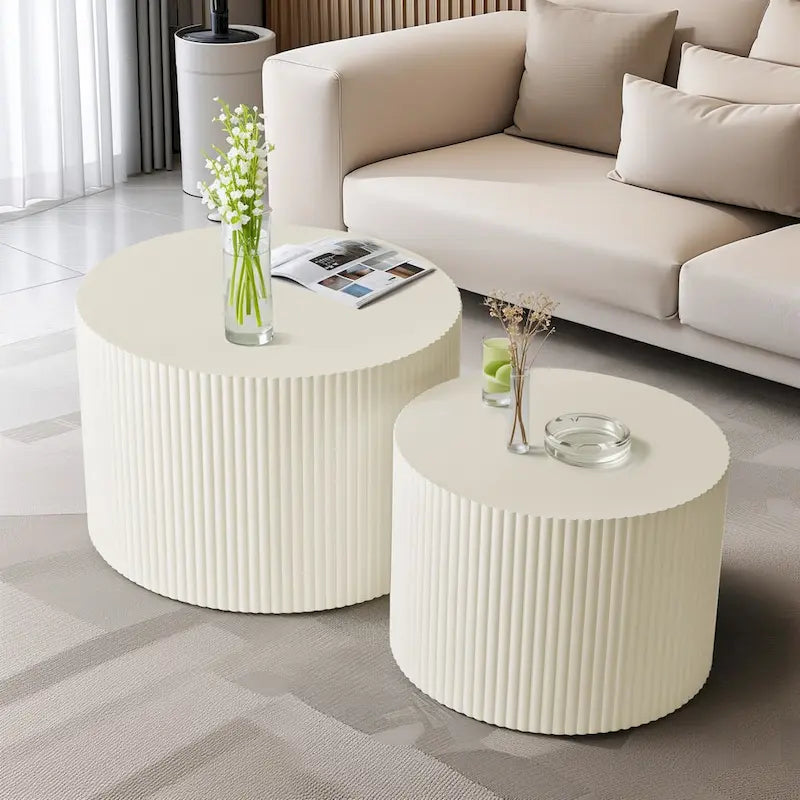 Couchtisch-Set mit geschwungenem Streifenmuster