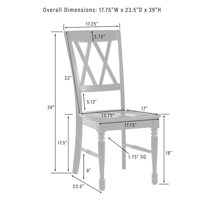 Ensemble de 4 chaises de salle à manger Shelby de Crosley
