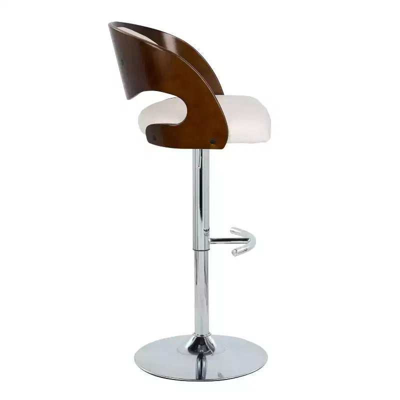 2er-Set Pino Mid - verstellbarer Barhocker im Mid-Century-Modern-Stil mit Drehfunktion - Lumisource