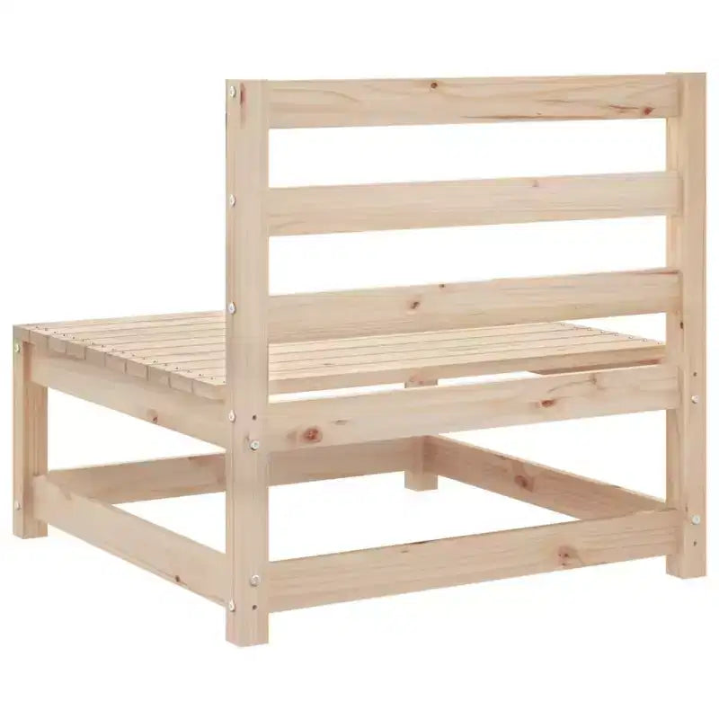 Set da giardino vidaXL con divano modulare componibile in legno massello di pino - pino naturale, senza cuscini