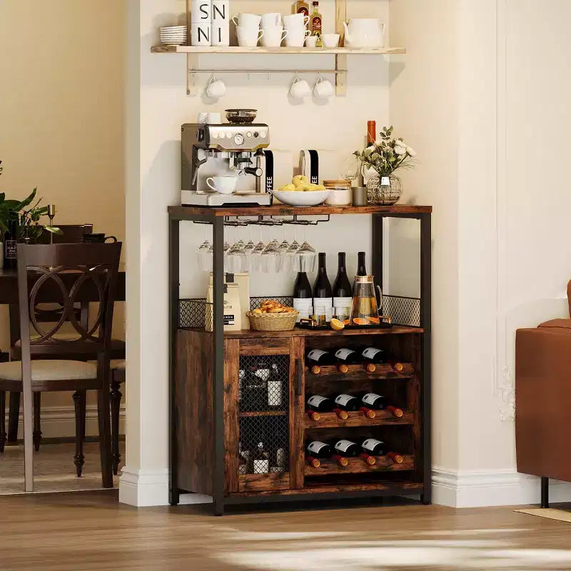 Meubles de bar DobleePy, armoires à vin, buffets, étagères réglables, adaptés aux petits bars dans les cuisines et les restaurants, couleur rétro
