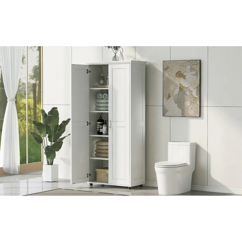 Badezimmerschrank mit zwei Türen, verstellbarem Einlegeboden und MDF-Platte