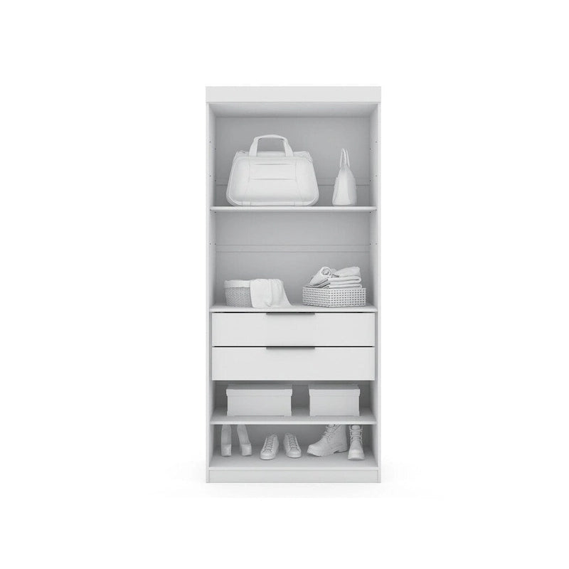 Mulberry 2.0 halfopen, moderne hoekkastset met 3 delen en 4 laden, set van 3