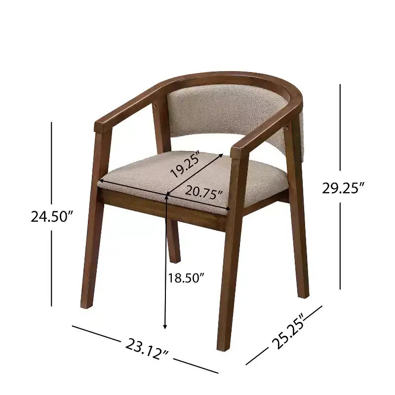 Ensemble de salle à manger Simon 5 pièces, en hévéa, style moderne du milieu du siècle, avec chaises revêtues de bouclé, de Christopher Knight Home